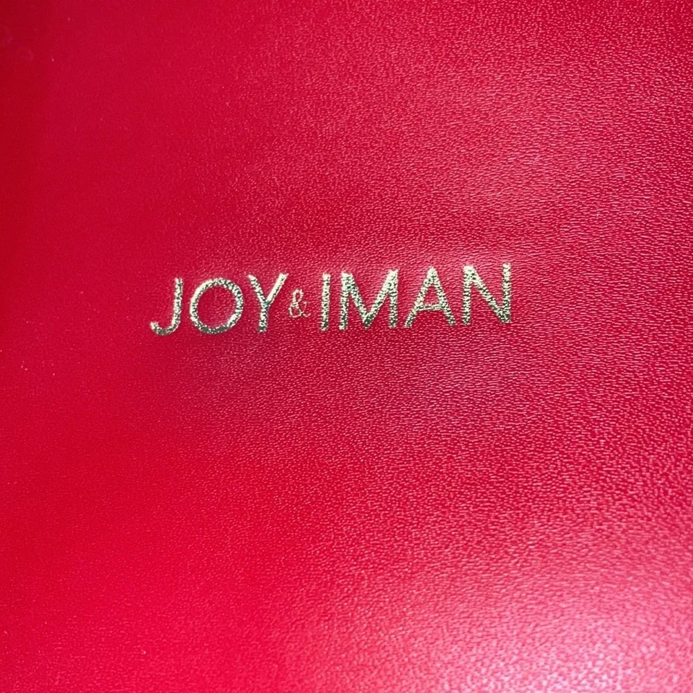 NEW Joy & Iman Red Tote Bag and Wristlet Vegan Leather Matte Classic